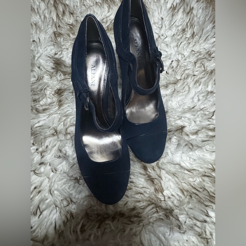 Alfani Navy Blue Mary Jane Heels